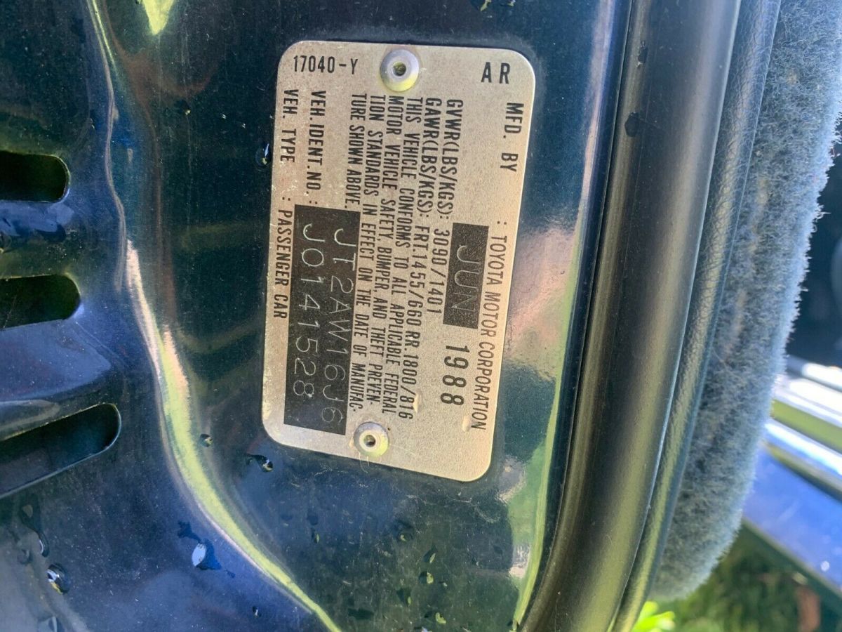 1988 Blue Toyota MR2 Coupe