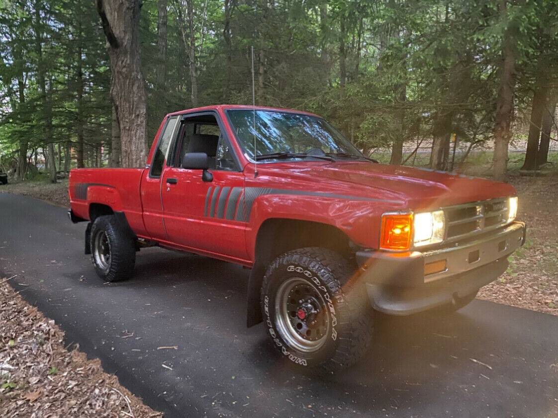 1988 Red Toyota Pickup Extended Cab Pickup