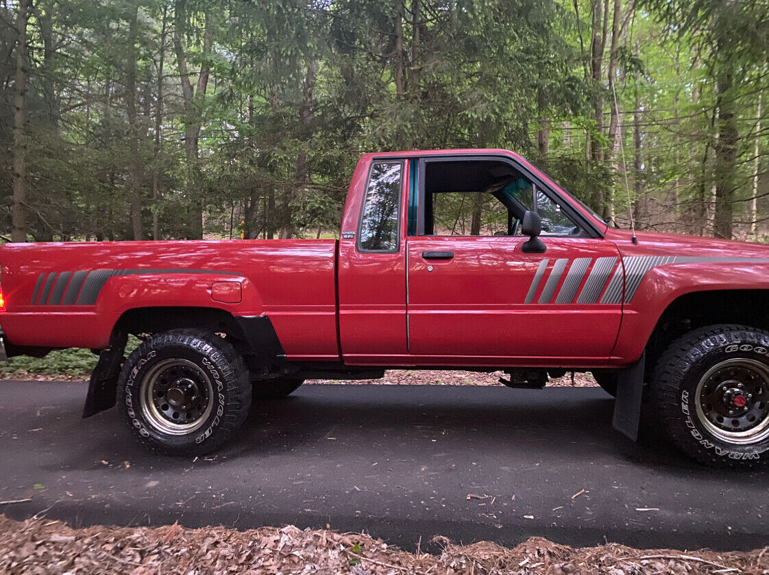 1988 Red Toyota Pickup Extended Cab Pickup
