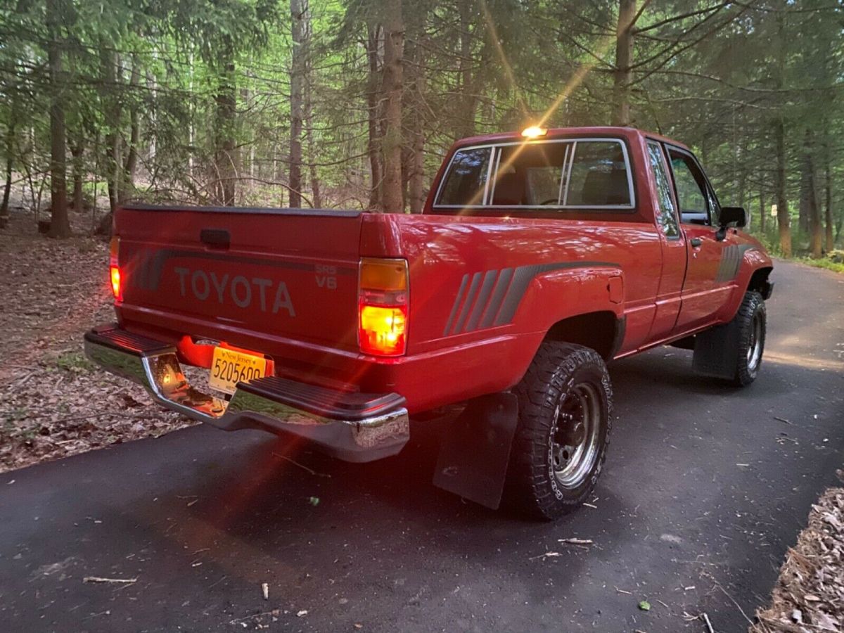 1988 Red Toyota Pickup Extended Cab Pickup