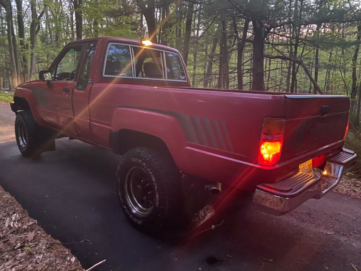 1988 Red Toyota Pickup Extended Cab Pickup