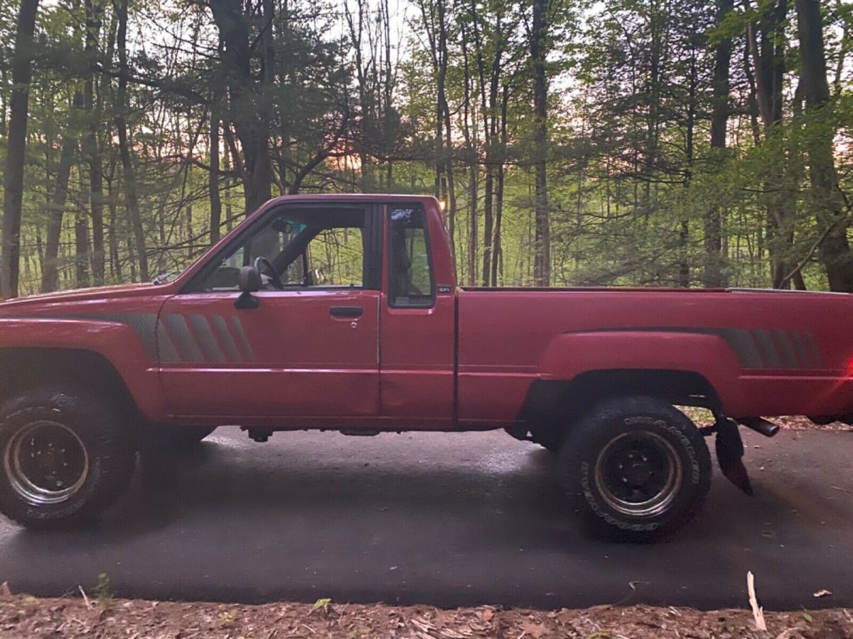 1988 Red Toyota Pickup Extended Cab Pickup