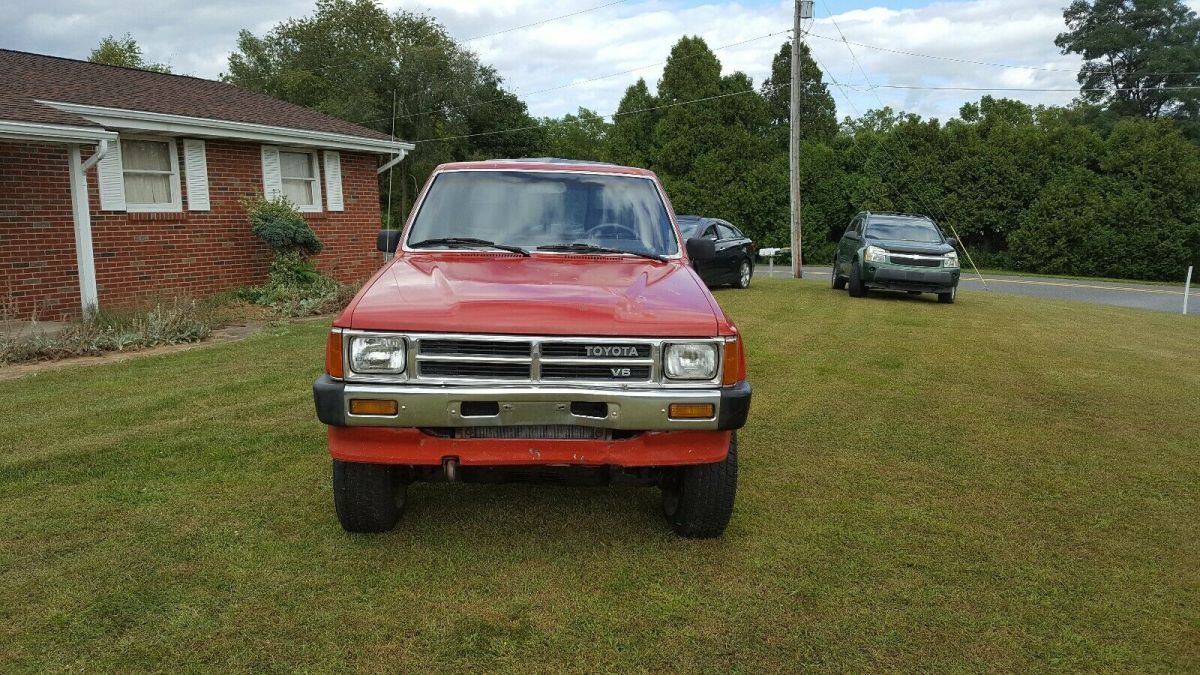 1988 Red Toyota Pickup Extended Cab Pickup