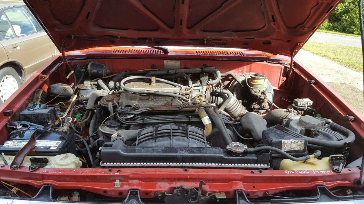 1988 Red Toyota Pickup Extended Cab Pickup