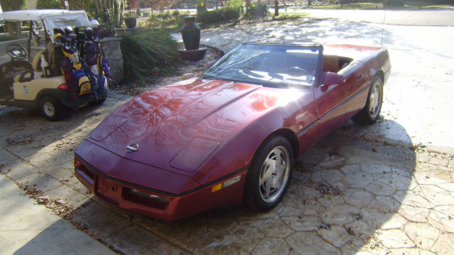 1988 Dark Red Chevrolet Corvette Convertible