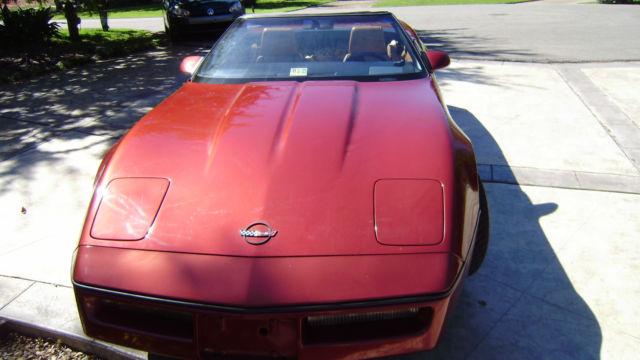 1988 Dark Red Chevrolet Corvette Convertible