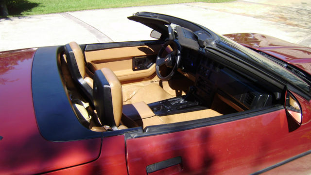 1988 Dark Red Chevrolet Corvette Convertible