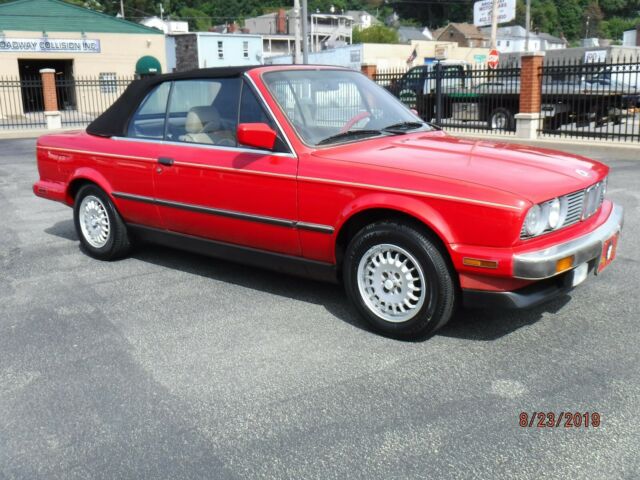 1989 Red BMW 3-Series Convertible