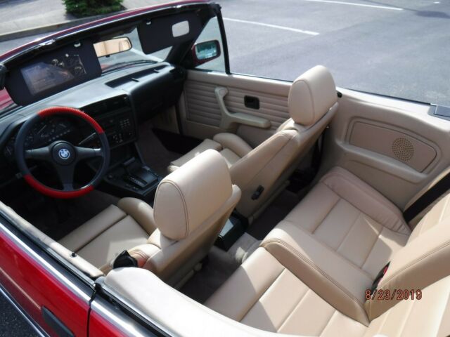 1989 Red BMW 3-Series Convertible