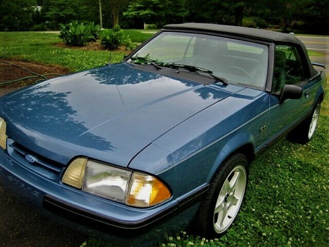 1989 Blue Ford Mustang Convertible