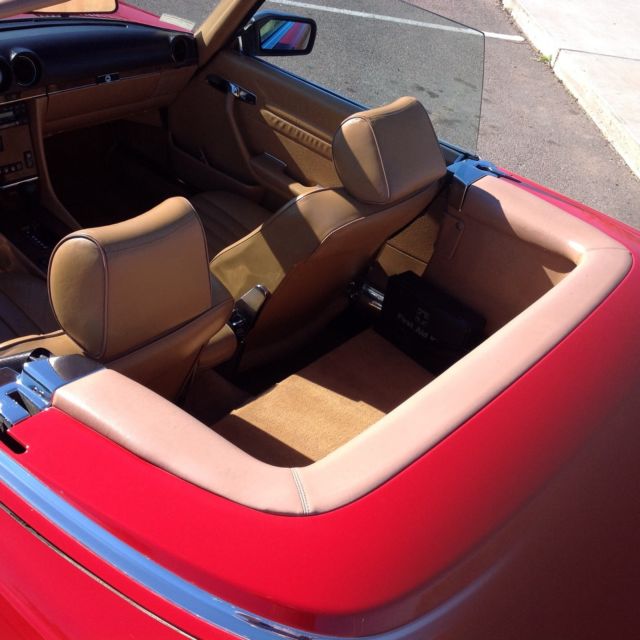 1989 Red Mercedes-Benz SL-Class Convertible