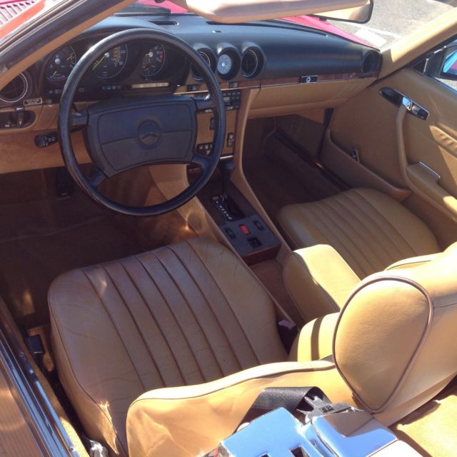 1989 Red Mercedes-Benz SL-Class Convertible