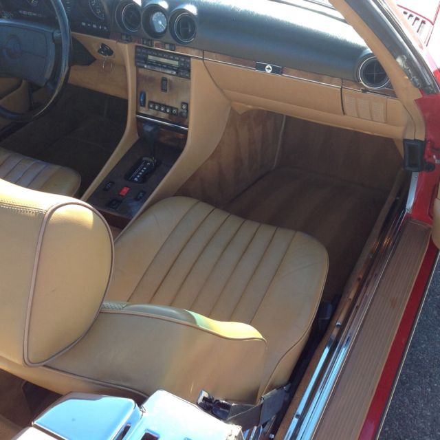 1989 Red Mercedes-Benz SL-Class Convertible
