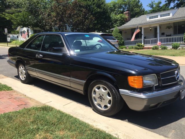 1989 Black Mercedes-Benz 500-Series Coupe