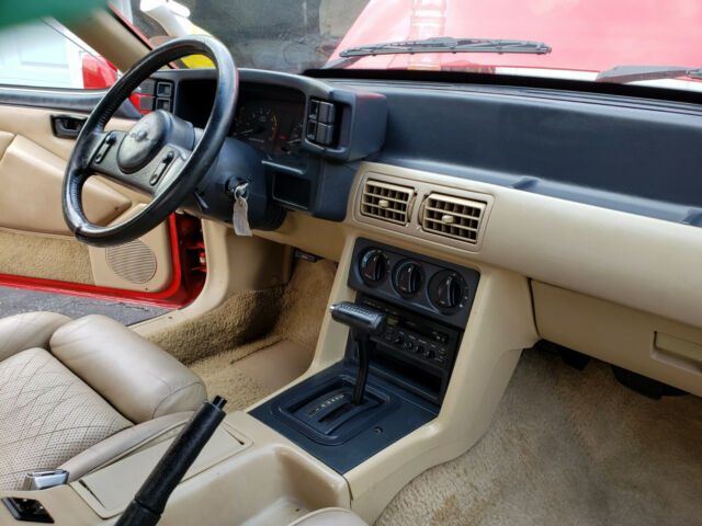 1989 Red Ford Mustang Convertible