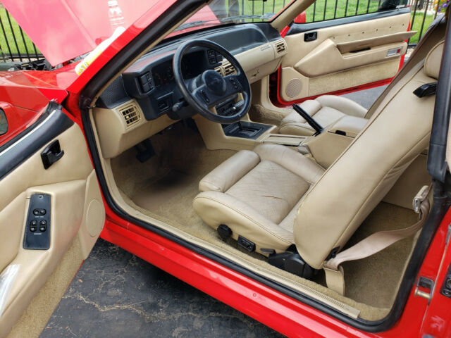 1989 Red Ford Mustang Convertible