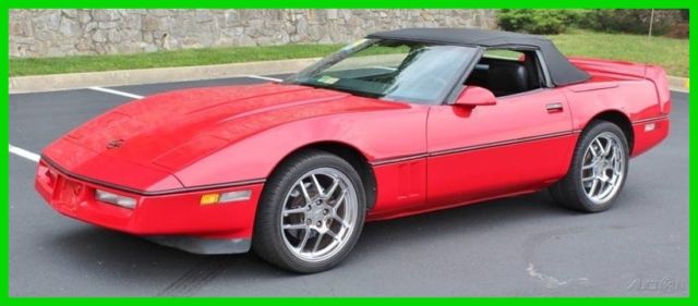 1989 Red Chevrolet Corvette Convertible