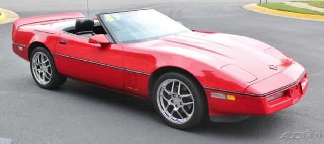 1989 Red Chevrolet Corvette Convertible
