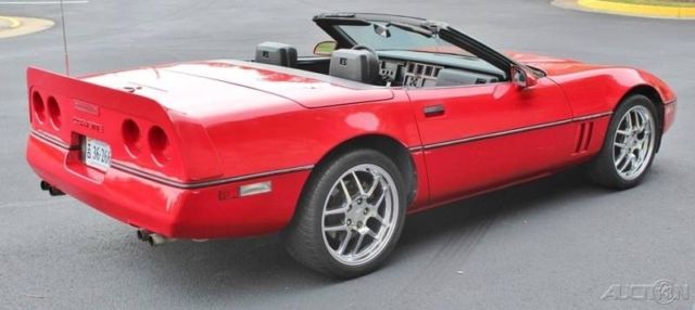 1989 Red Chevrolet Corvette Convertible