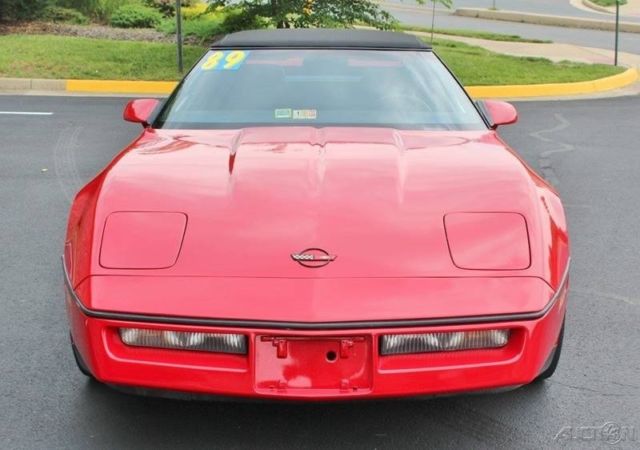 1989 Red Chevrolet Corvette Convertible