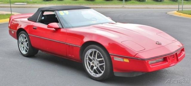 1989 Red Chevrolet Corvette Convertible