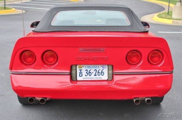 1989 Red Chevrolet Corvette Convertible