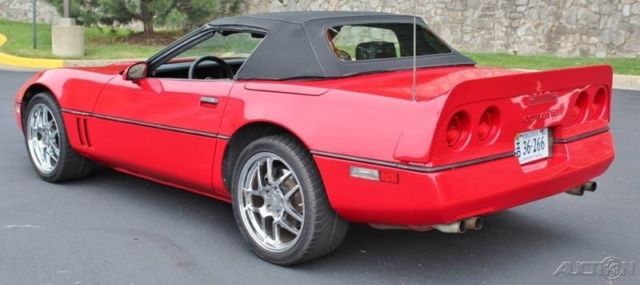 1989 Red Chevrolet Corvette Convertible