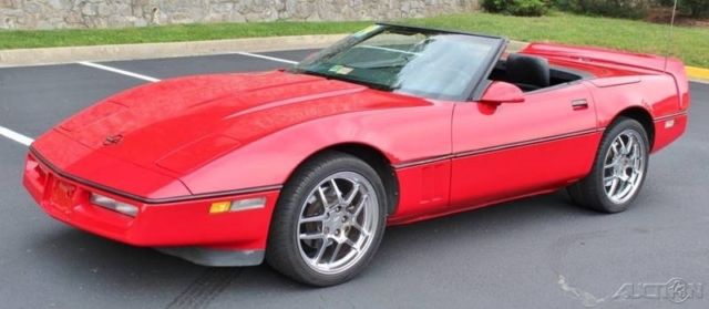 1989 Red Chevrolet Corvette Convertible