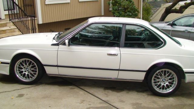 1989 White BMW 6-Series Coupe