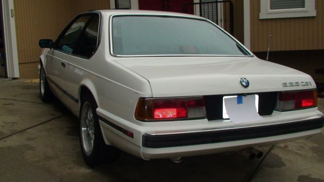1989 White BMW 6-Series Coupe