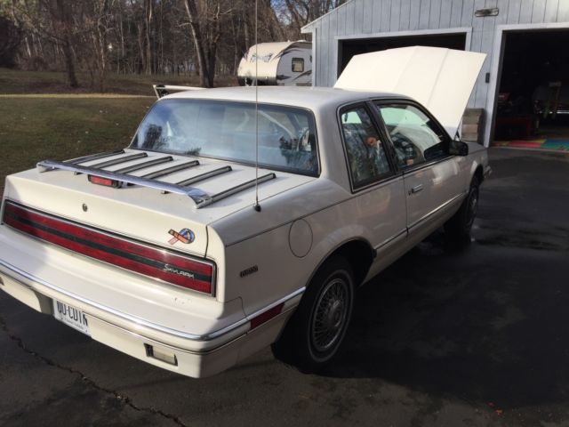 1989 White Buick Skylark Coupe