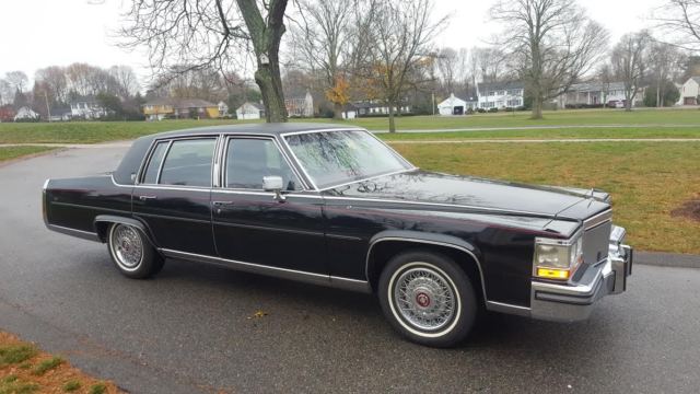 1989 Black Cadillac Brougham 4-DR Sedan