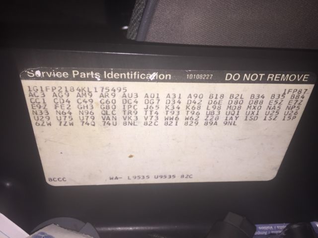 1989 Chevrolet Camaro Coupe