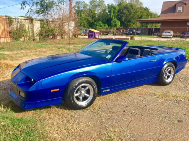 1989 Blue Chevrolet Camaro Convertible