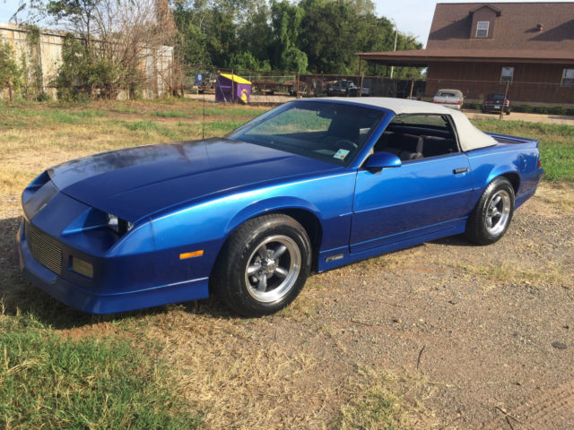 1989 Blue Chevrolet Camaro Convertible