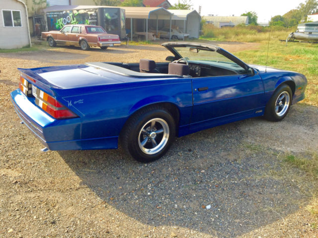 1989 Blue Chevrolet Camaro Convertible