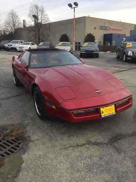 1989 Red Chevrolet Corvette Hatchback
