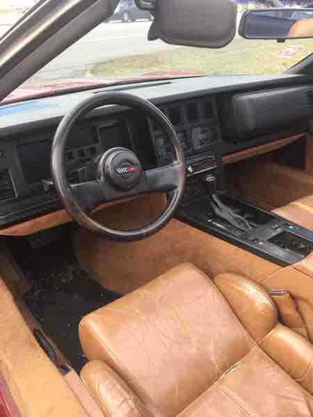 1989 Red Chevrolet Corvette Hatchback
