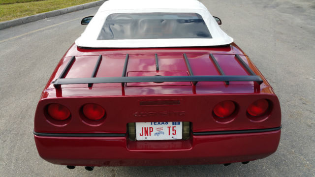 1989 Burgundy Chevrolet Corvette Convertible