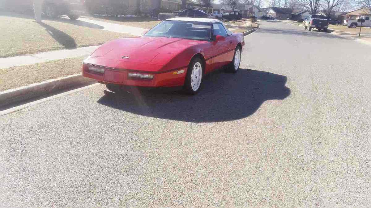 1989 Red Chevrolet Corvette Convertible