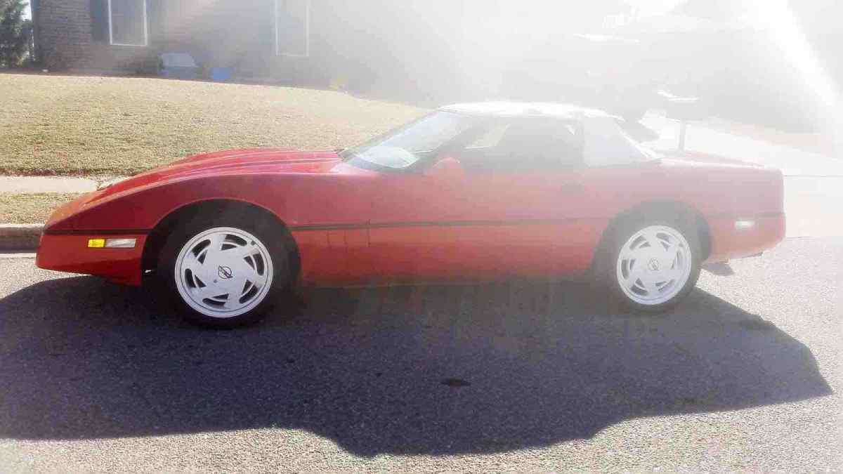 1989 Red Chevrolet Corvette Convertible