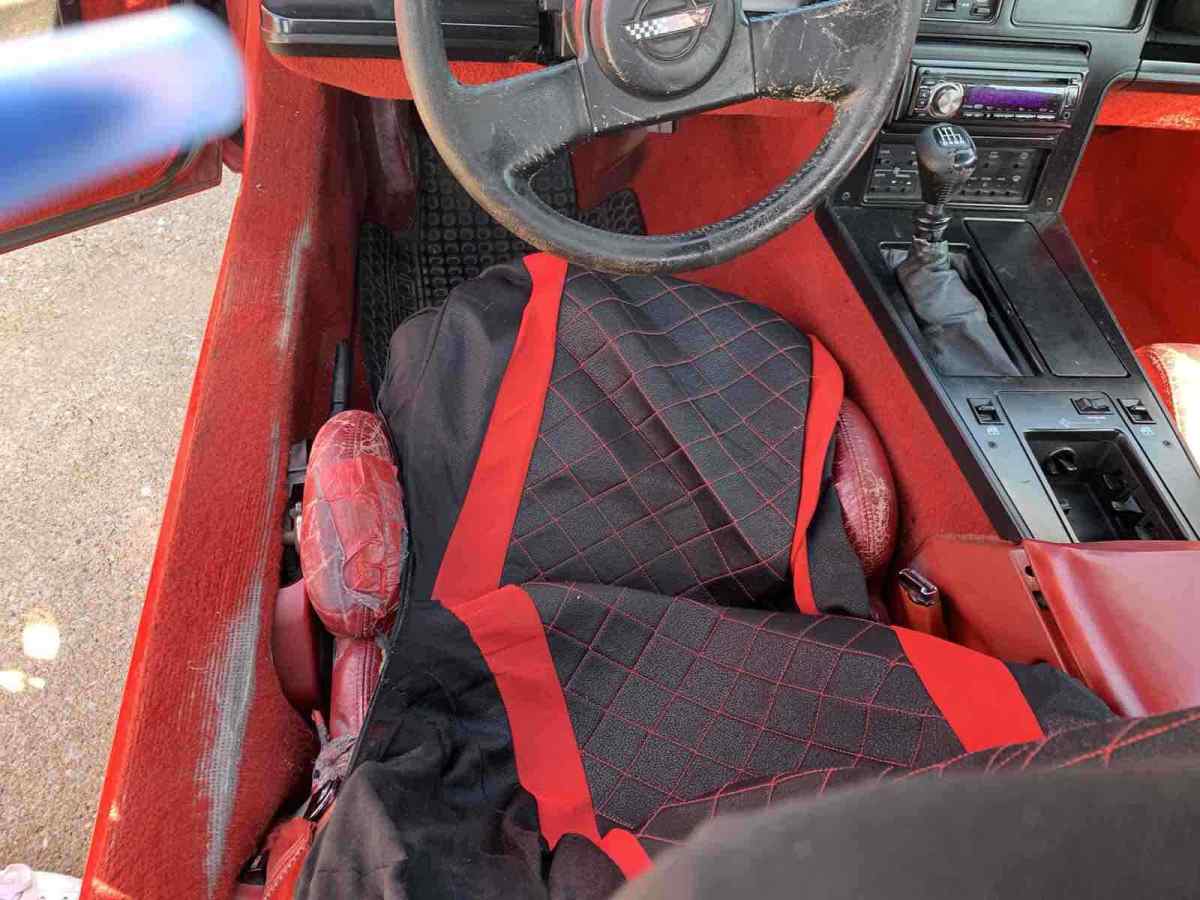 1989 Red Chevrolet Corvette Convertible