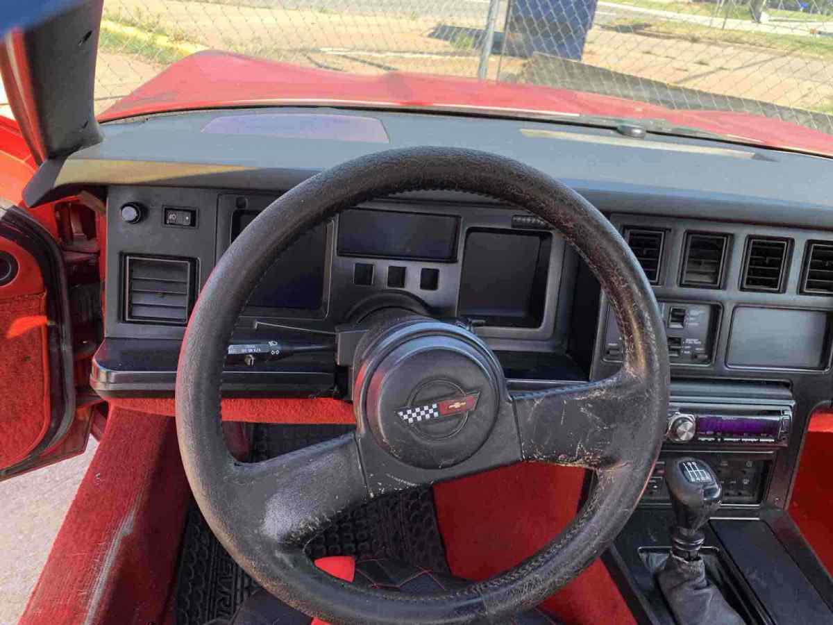 1989 Red Chevrolet Corvette Convertible