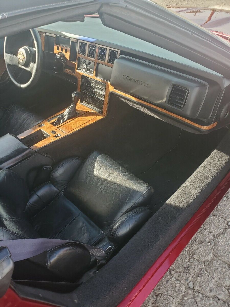 1989 Red Chevrolet Corvette Convertible