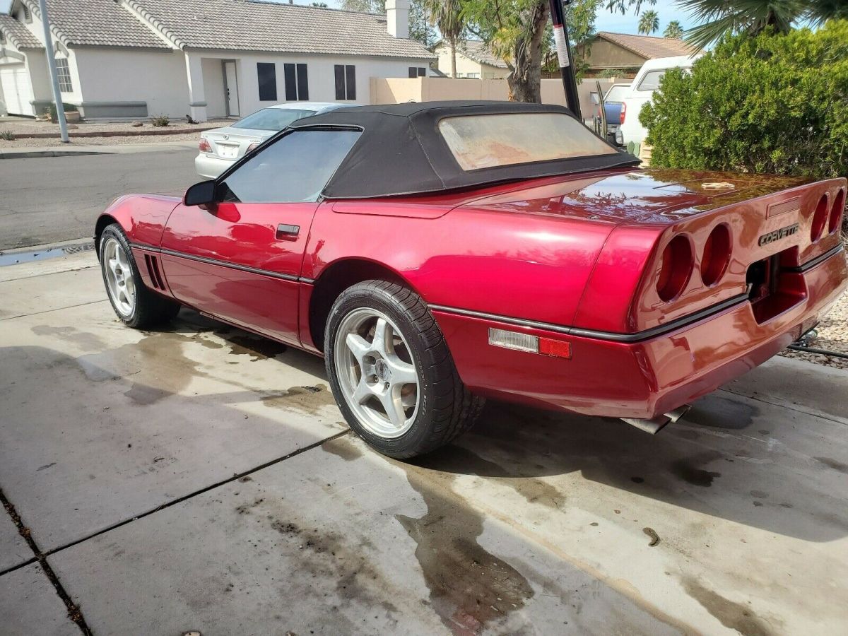1989 Red Chevrolet Corvette Convertible