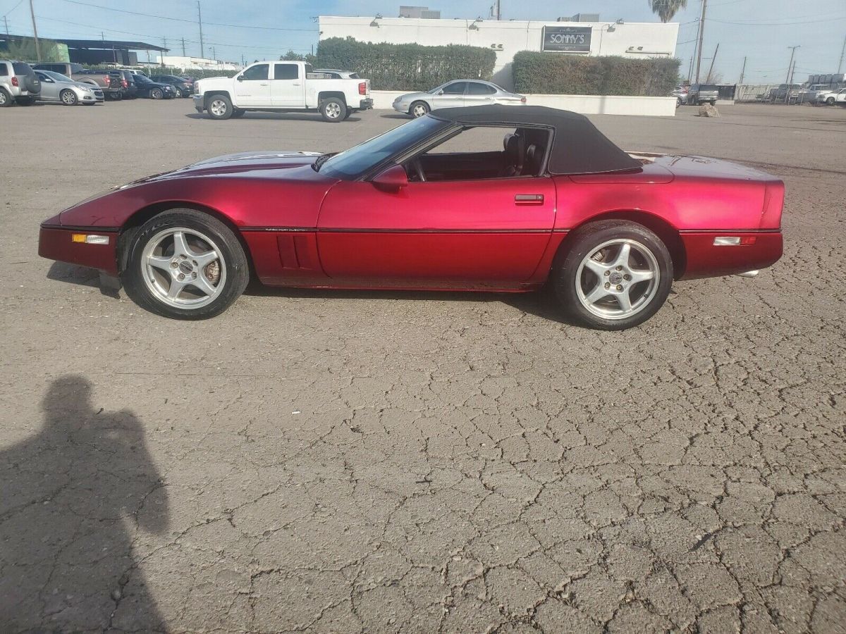 1989 Red Chevrolet Corvette Convertible