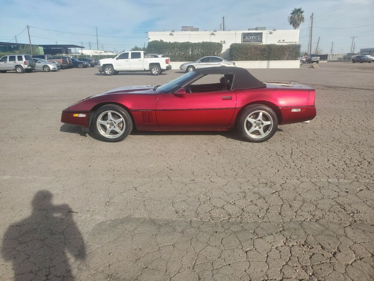 1989 Red Chevrolet Corvette Convertible