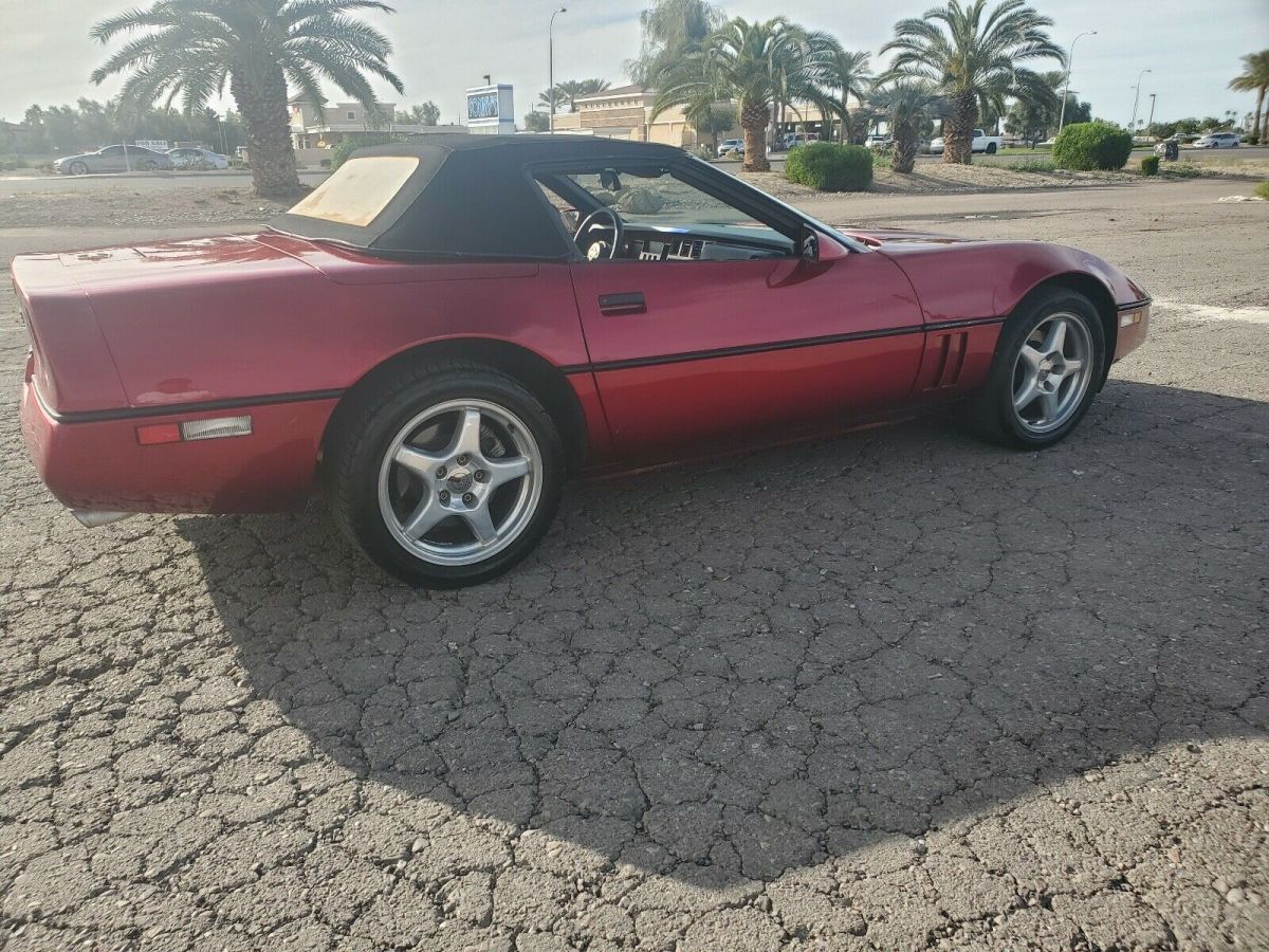 1989 Red Chevrolet Corvette Convertible