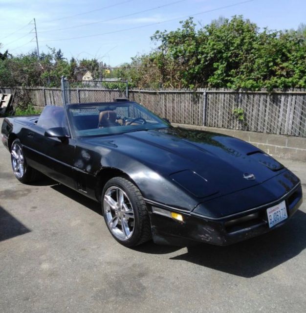 1989 Black Chevrolet Corvette Convertible