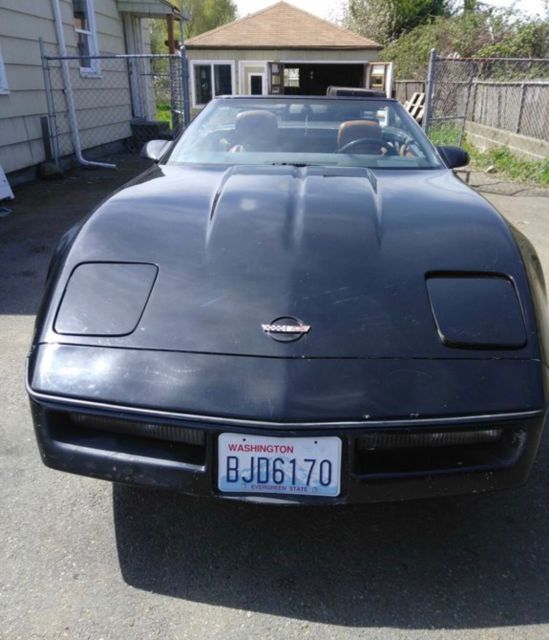1989 Black Chevrolet Corvette Convertible